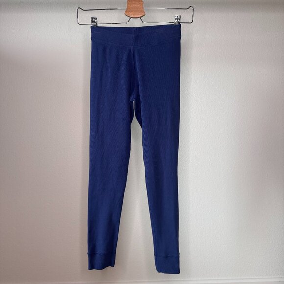 Hanna Andersson Girls Navy Ribbed Leggings Size 10 / 140 | Soft Cotton - Picture 2 of 11